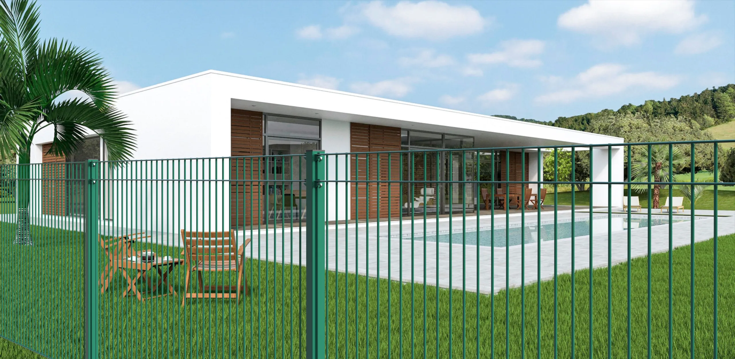 Neu bei Indusmetal Torres: Poolzaun DH aus Doppelstabmatten